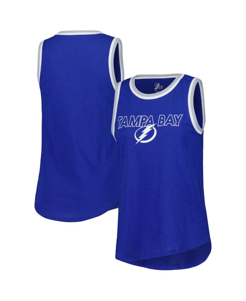 Women's Blue Tampa Bay Lightning Strategy Tank Top