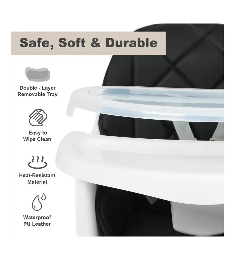 7-in-1 Convertible Baby High Chair with Removable Tray and 5-Point Harness