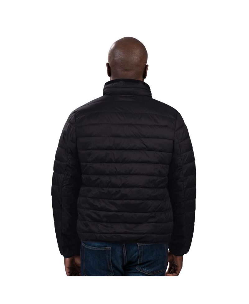 Men's Black Detroit Tigers Packable Neck Pillow Full-Zip Puffer Jacket
