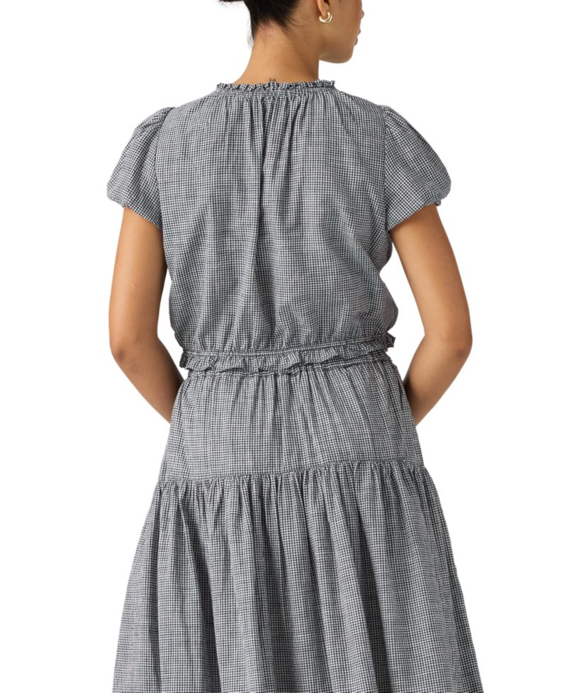 Plus Size Chiara Front Button Short-Sleeve Blouse