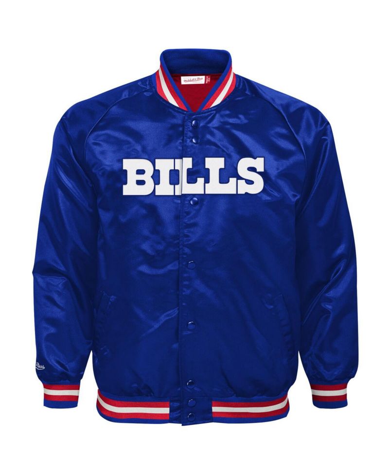 Big Boys and Girls Royal Buffalo Bills Lightweight Full-Snap Satin Jacket