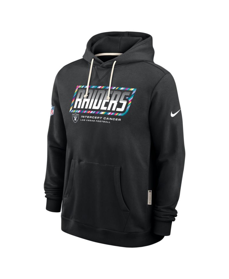Men's Black Las Vegas Raiders 2026 NFL Cruical Catch Sideline Dri-Fit Pullover Hoodie