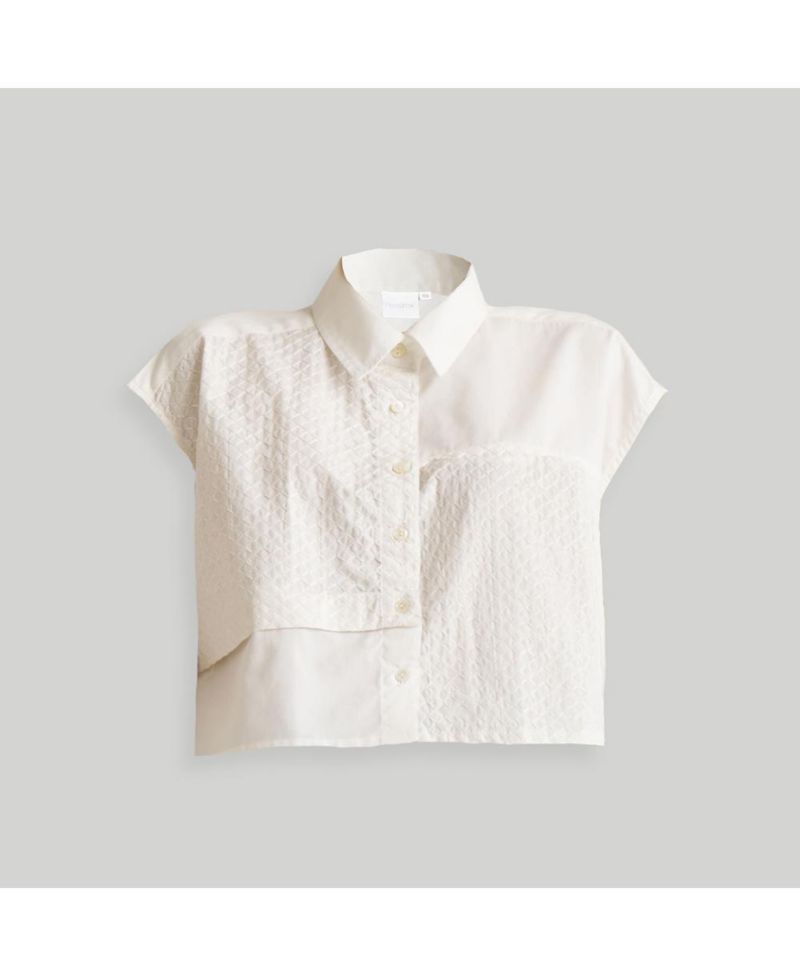 Women's Embroidered Panel Crop Top