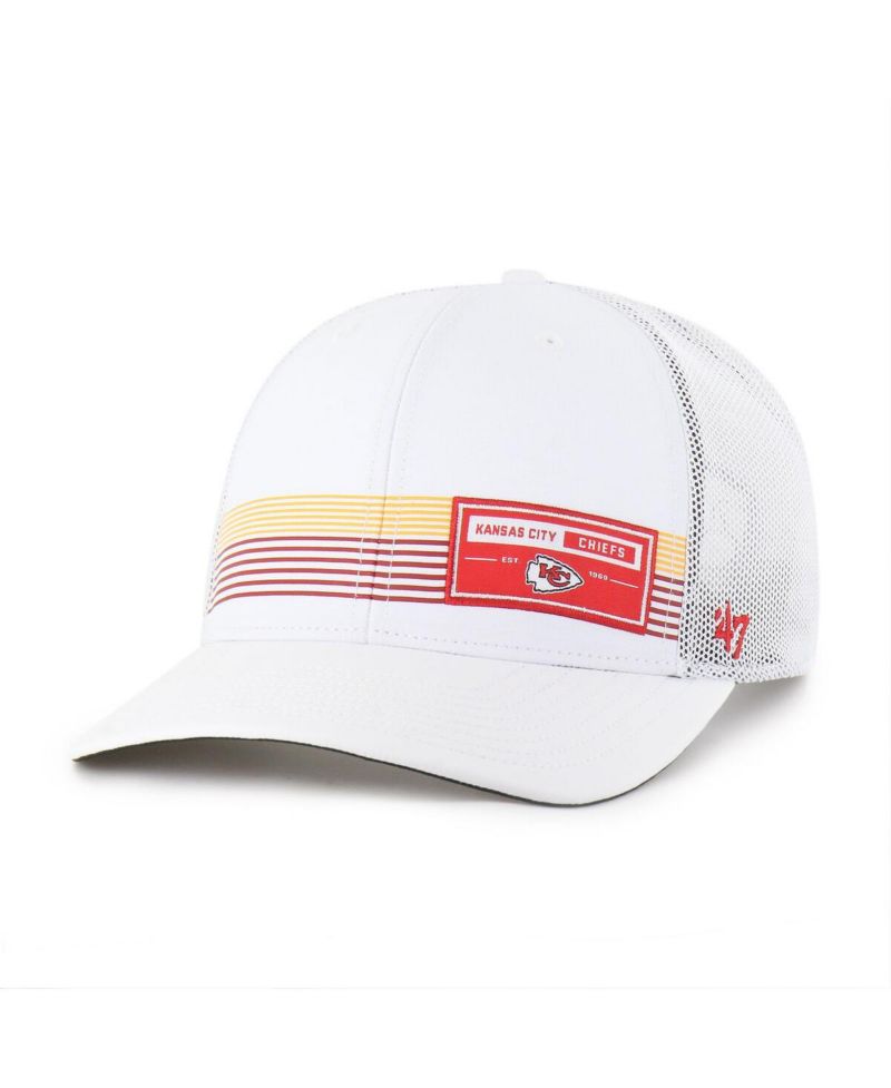 Men's White Kansas City Chiefs Rangefinder Trucker Adjustable Hat