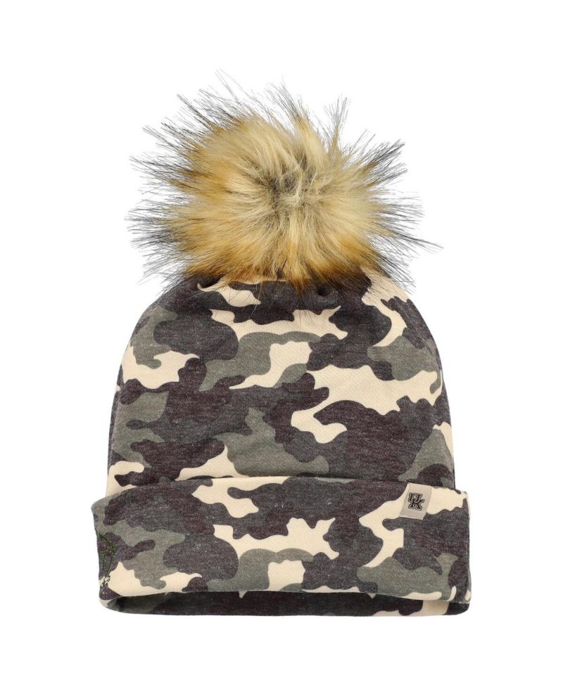 Men's Camo Kentucky Wildcats OHT Military Appreciation Cuffed Pom with Knit Hat