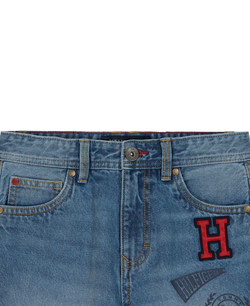 Boys' 8-20 Regular Fit Varsity Denim Shorts