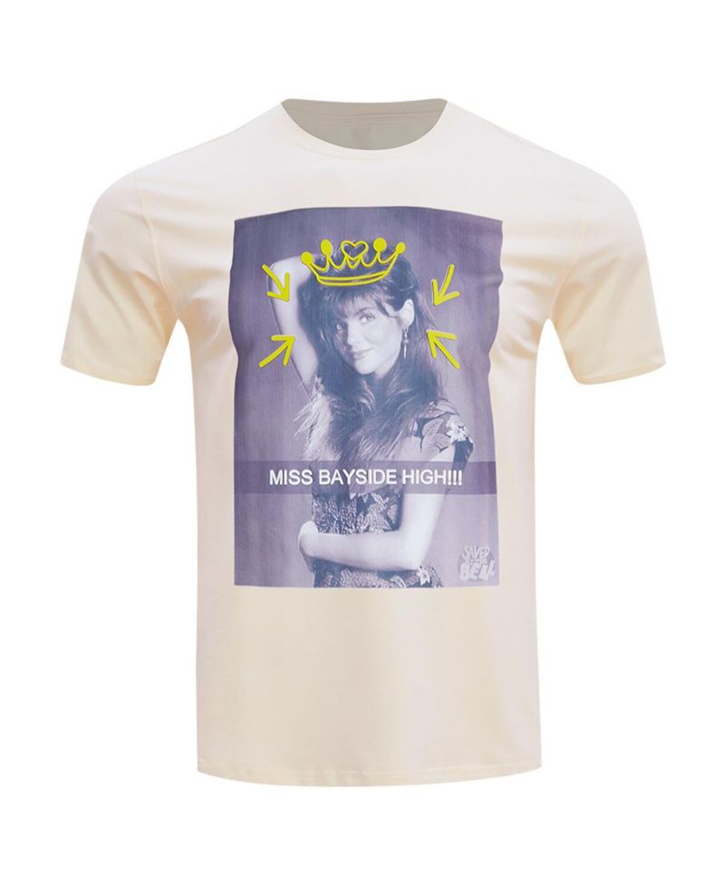 Men's Cream Saved by the Bell Miss Bayside High T-Shirt