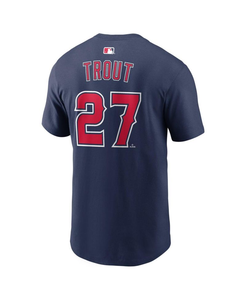 Men's Mike Trout Navy Los Angeles Angels Name & Number T-Shirt