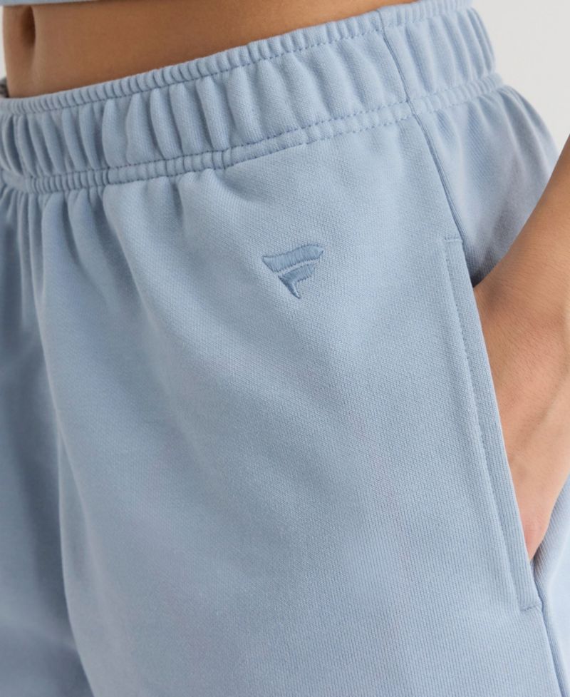 Women's Los Angeles Dodgers Iconic High-Rise Terry Track Shorts, 3" Inseam