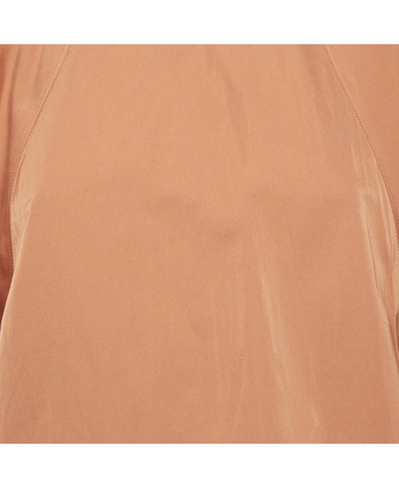 Women's Ruched-Sleeve Silk-Blend Top