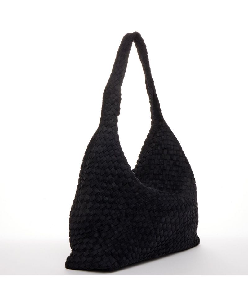 Women's Suede Woven Hobo Bag Large Slouchy Tote for Women Work Shoulder Bag