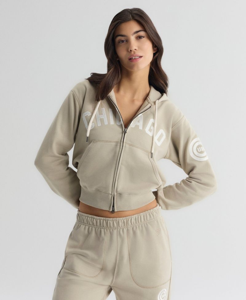 Women's Chicago Cubs Iconic Terry Full-Zip Hoodie