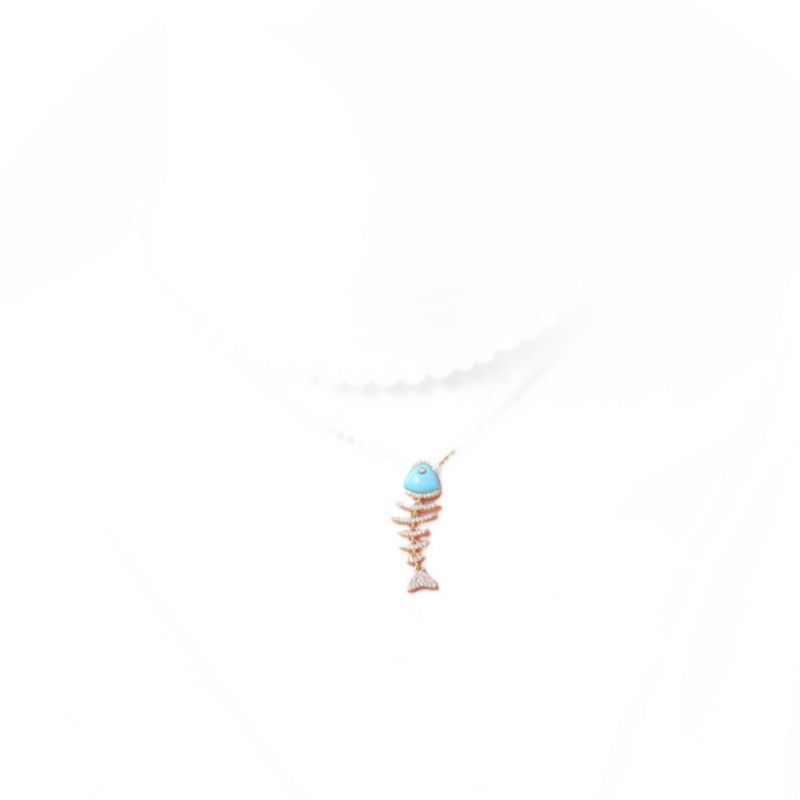 Fish Necklace 14K Gold-Plated Sterling Silver