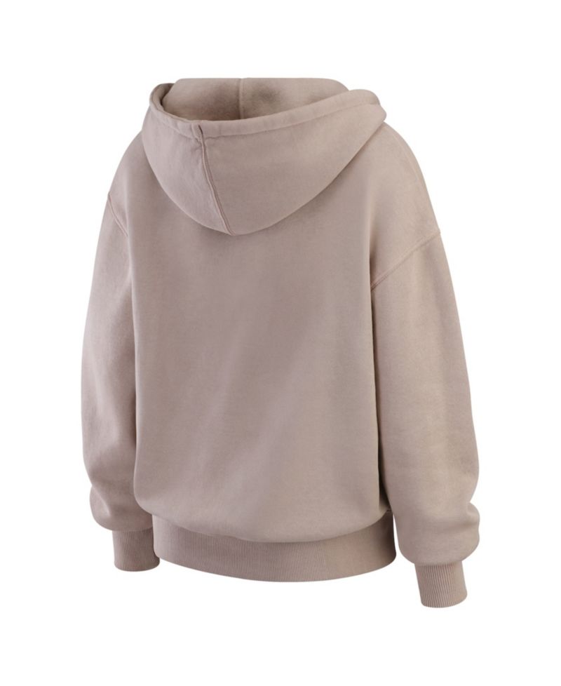 Women's Tan New Orleans Saints Washed Pullover Crewdie