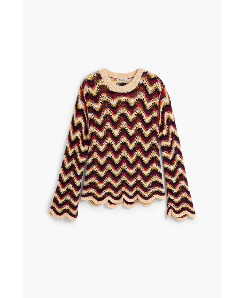 Women's Zigzag crochet sweater