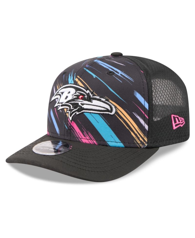 Men's Black Baltimore Ravens 2026 NFL Cruical Catch 9SEVENTY Adjustable Trucker Hat