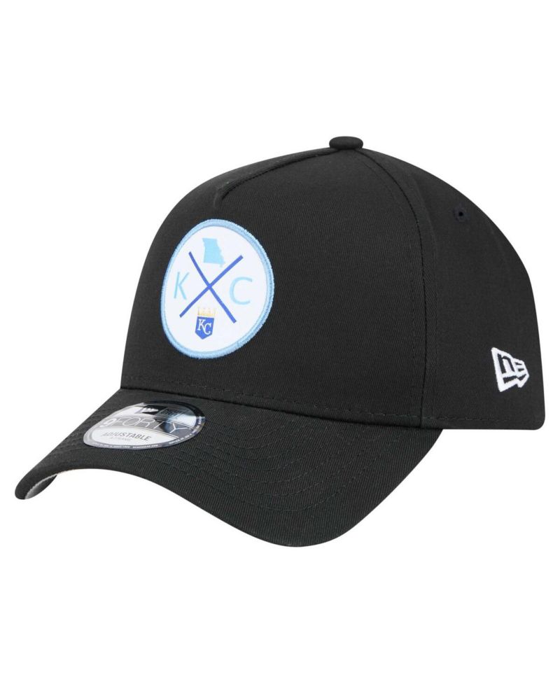 Men's Black Kansas City Royals 9FORTY A-Frame Adjustable Hat