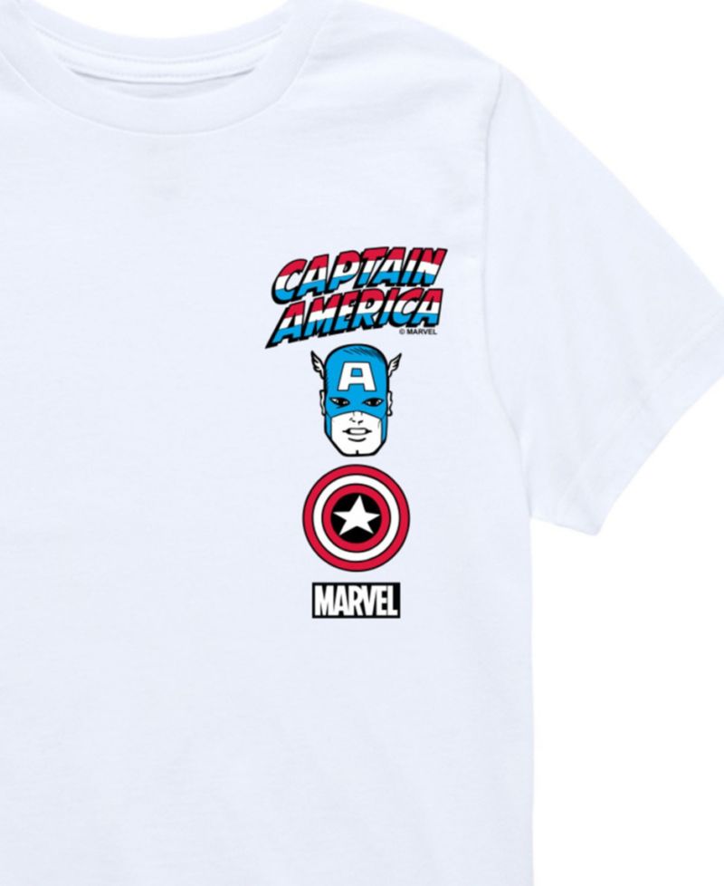 Boys Captain America Logos Graphic T-Shirt