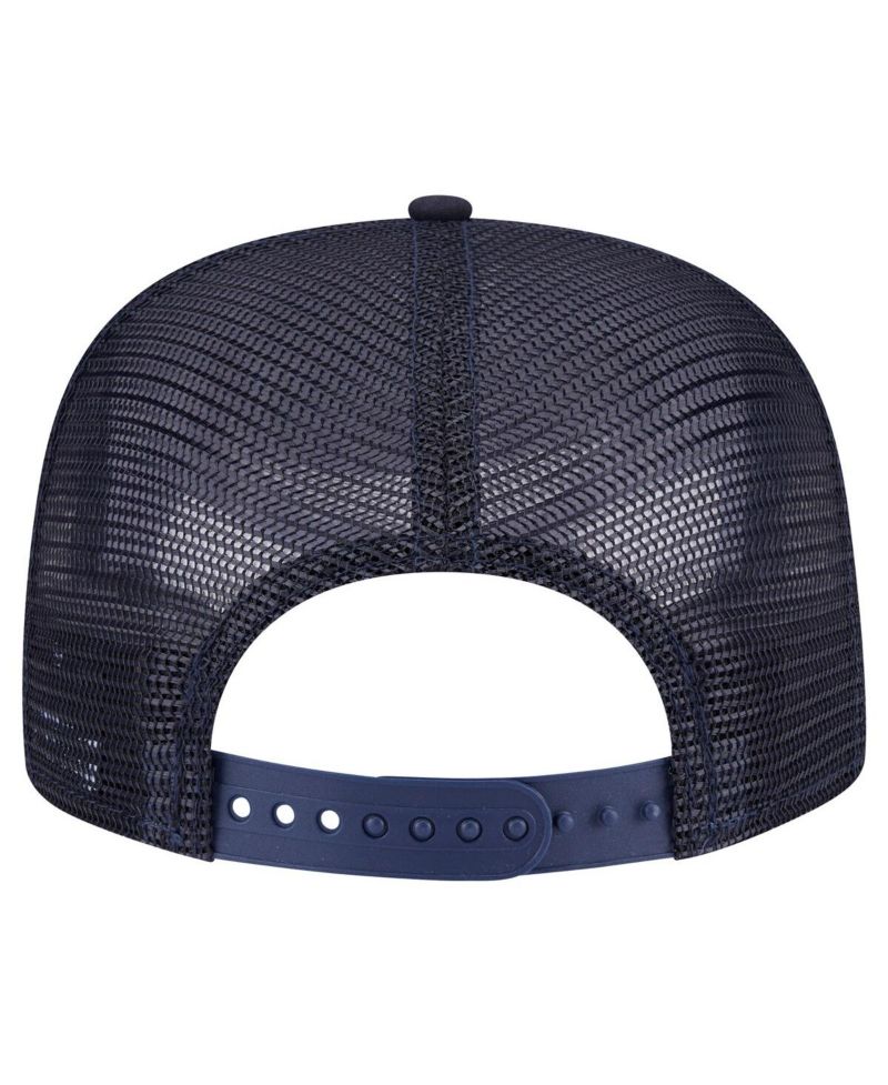 Men's Navy New York Yankees Seeing Diamonds A-Frame Trucker 9FIFTY Snapback Hat