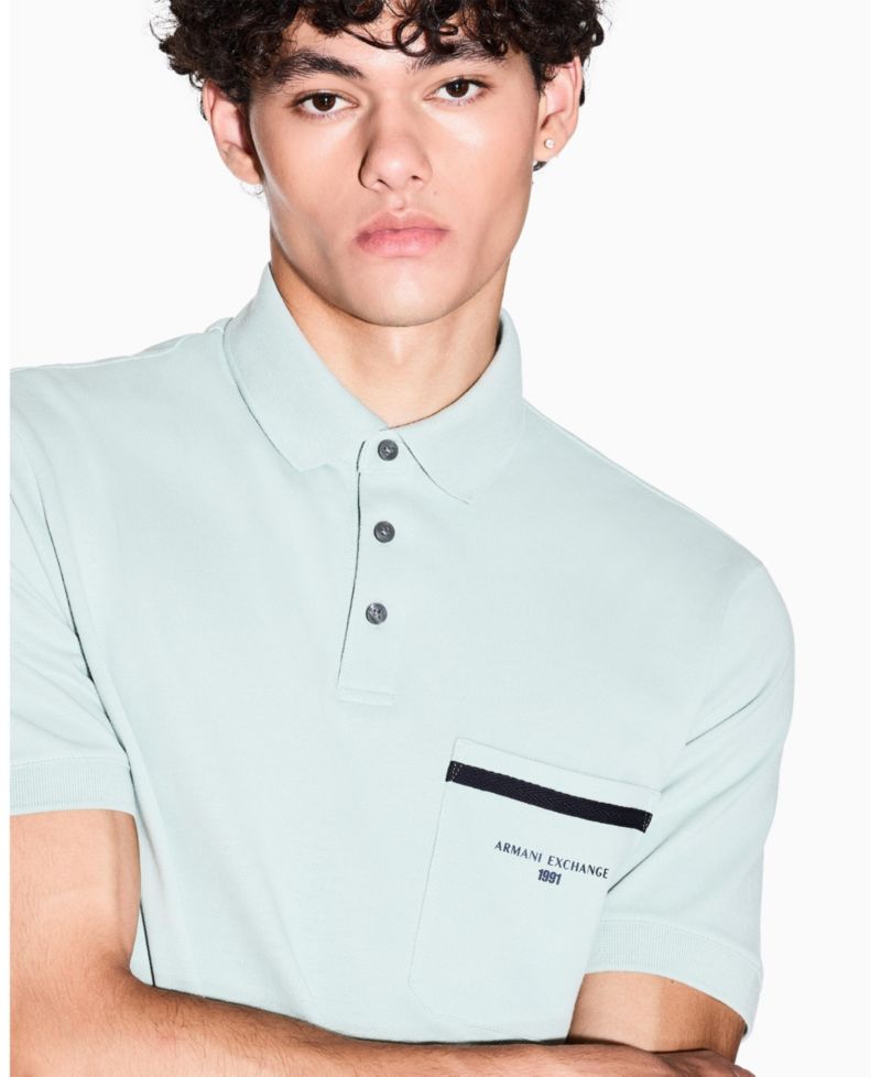 Men's Pique with Pocket Graphic Polo Shirt