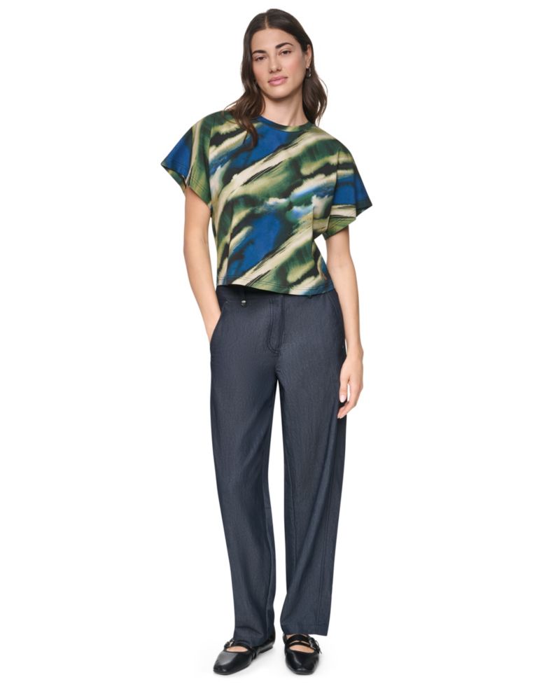 Women's Printed Wide-Sleeve T-Shirt