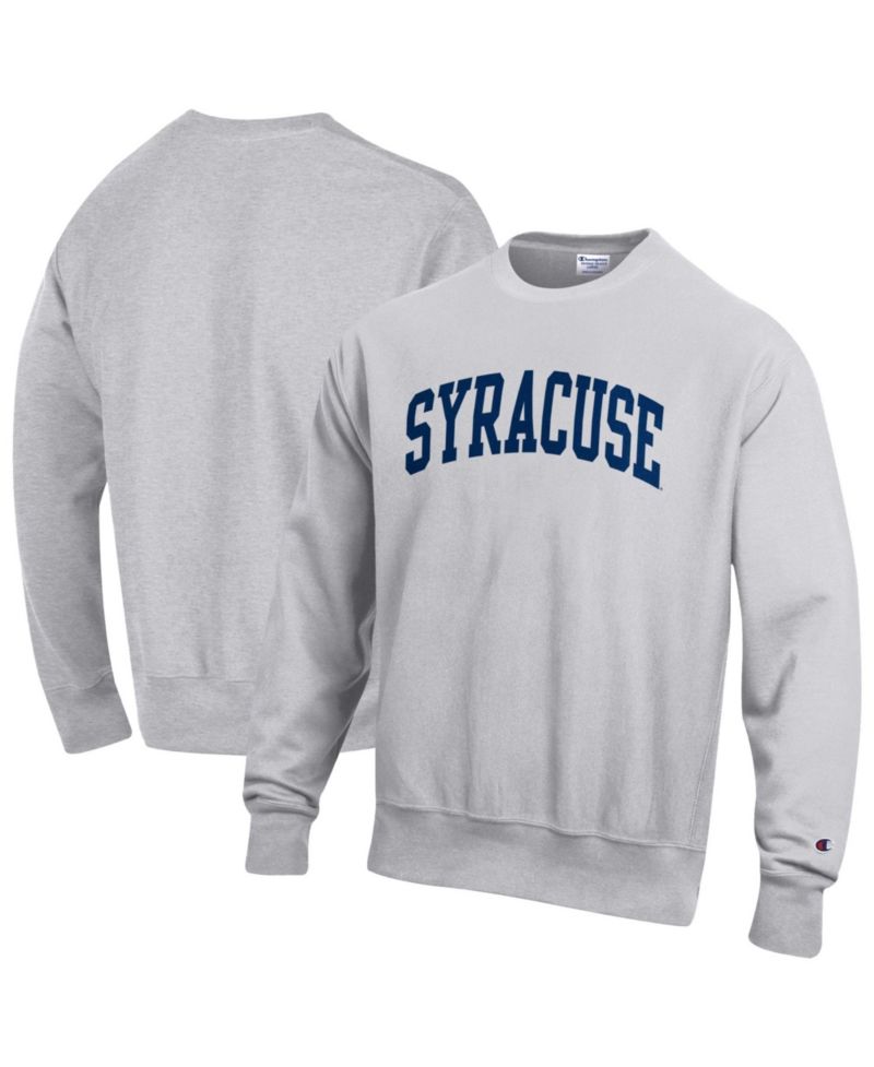Men's Gray Syracuse Orange Reverse Weave Fleece Sweatshirt