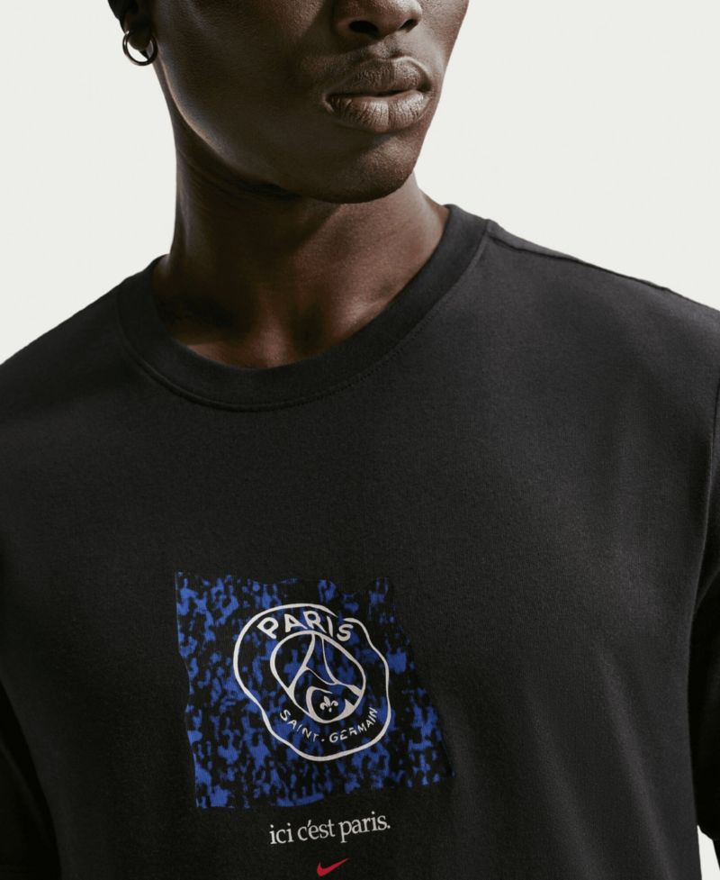 Men's Paris Saint-Germain Banner Screen Print Graphics T-Shirt