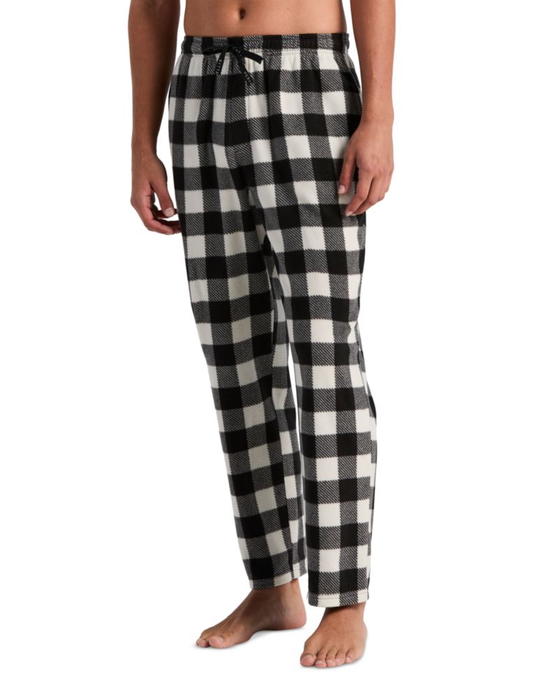 Men's Fleece Buffalo Plaid Sleep Pants