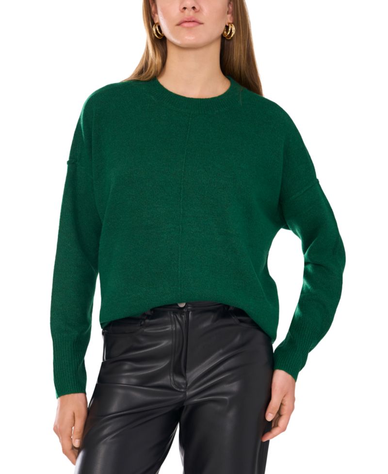 Women's Cozy Crewneck Long-Sleeve Extend-Shoulder Sweater