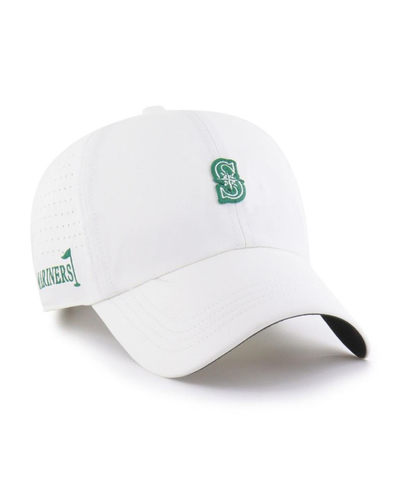 Men's White Seattle Mariners Elevated Greens Clean Up Adjustable Hat
