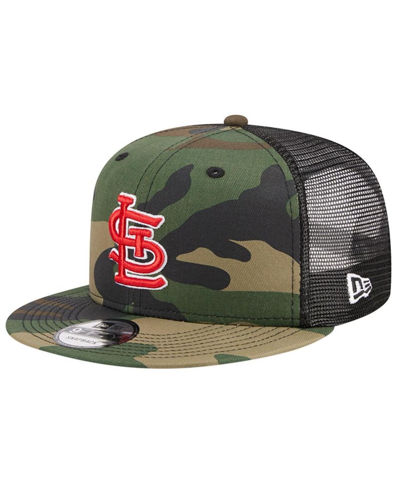 Men's Camo St. Louis Cardinals Woodland Camo Trucker 9FIFTY Snapback Hat