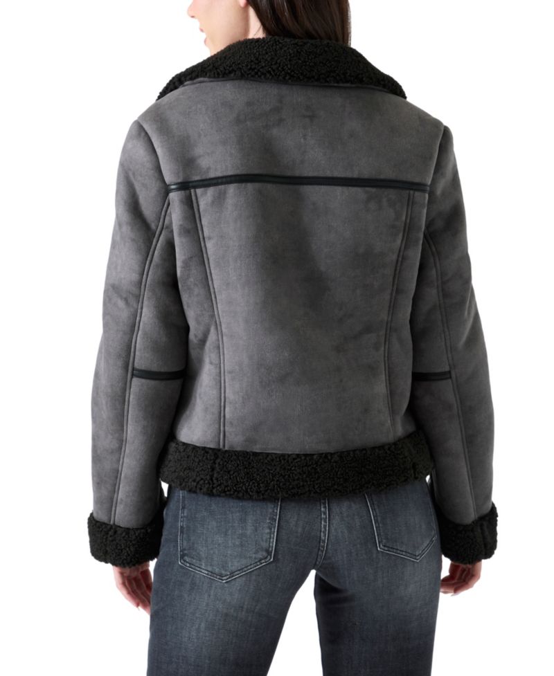 Women's Faux Shearling Zip Up Jacket