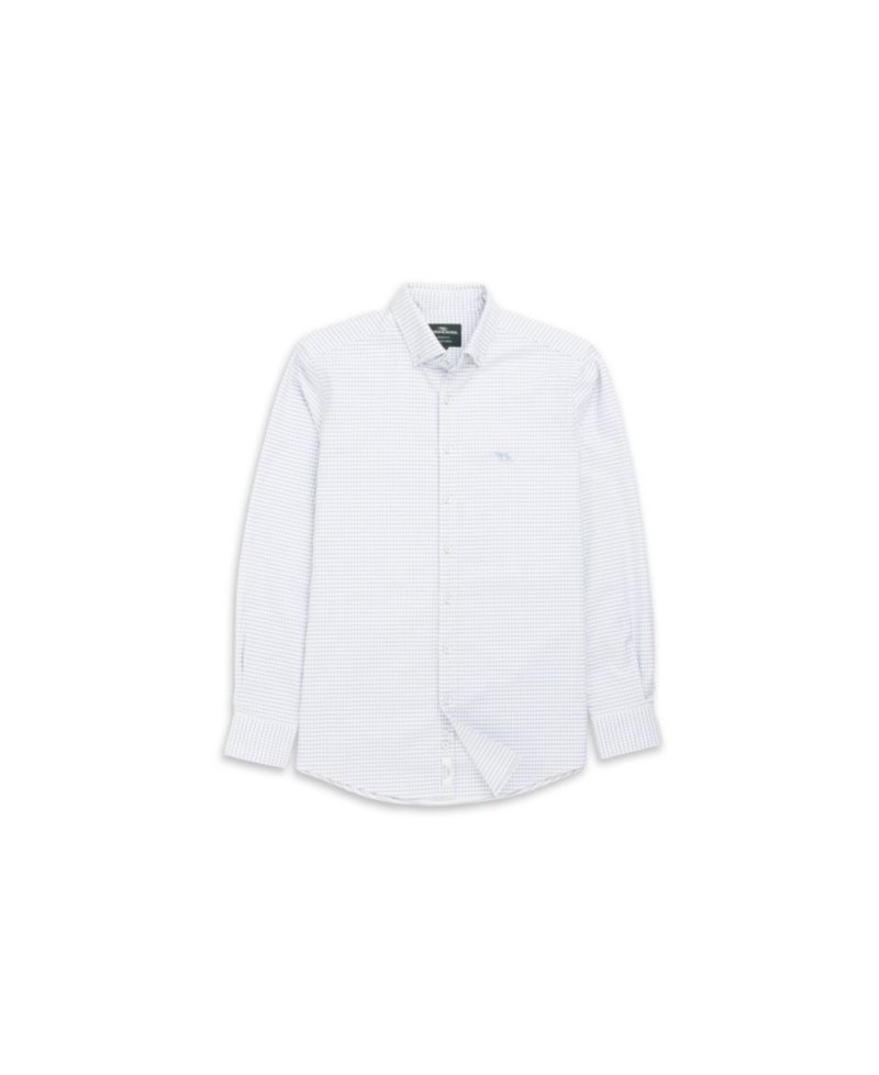 Men's Oxford Riverhead Check Sports Fit Cotton Shirt