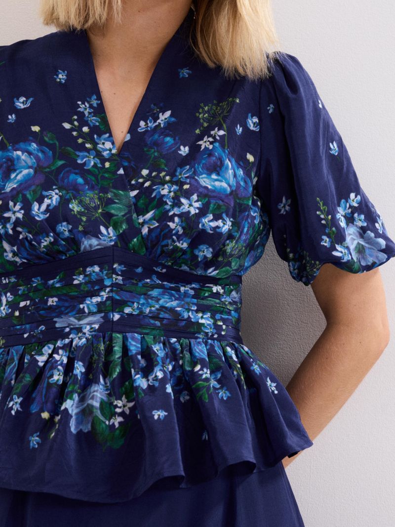Women's Safa Puff Sleeve Floral Blouse