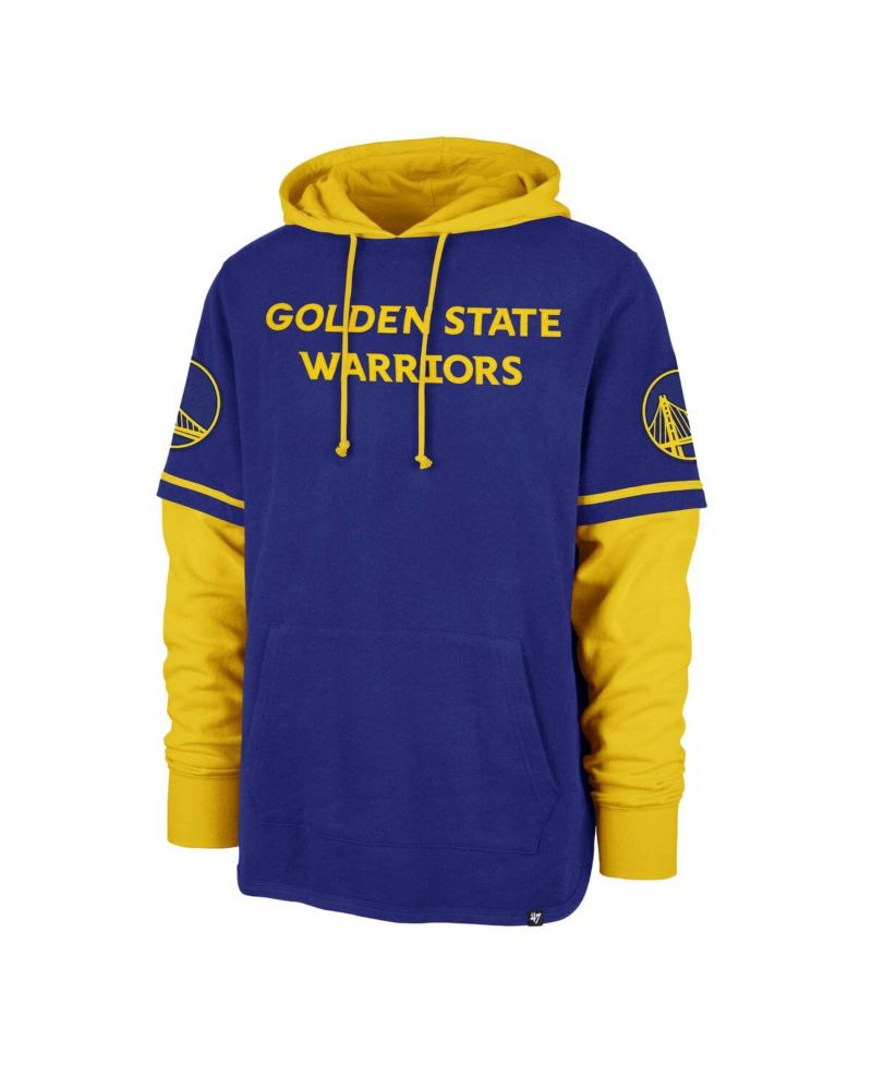 Men's Royal Golden State Warriors Trifecta Shortstop Pullover Hoodie