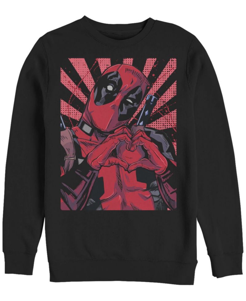 Men's Close Heart Deadpool Crew Fleece Pullover