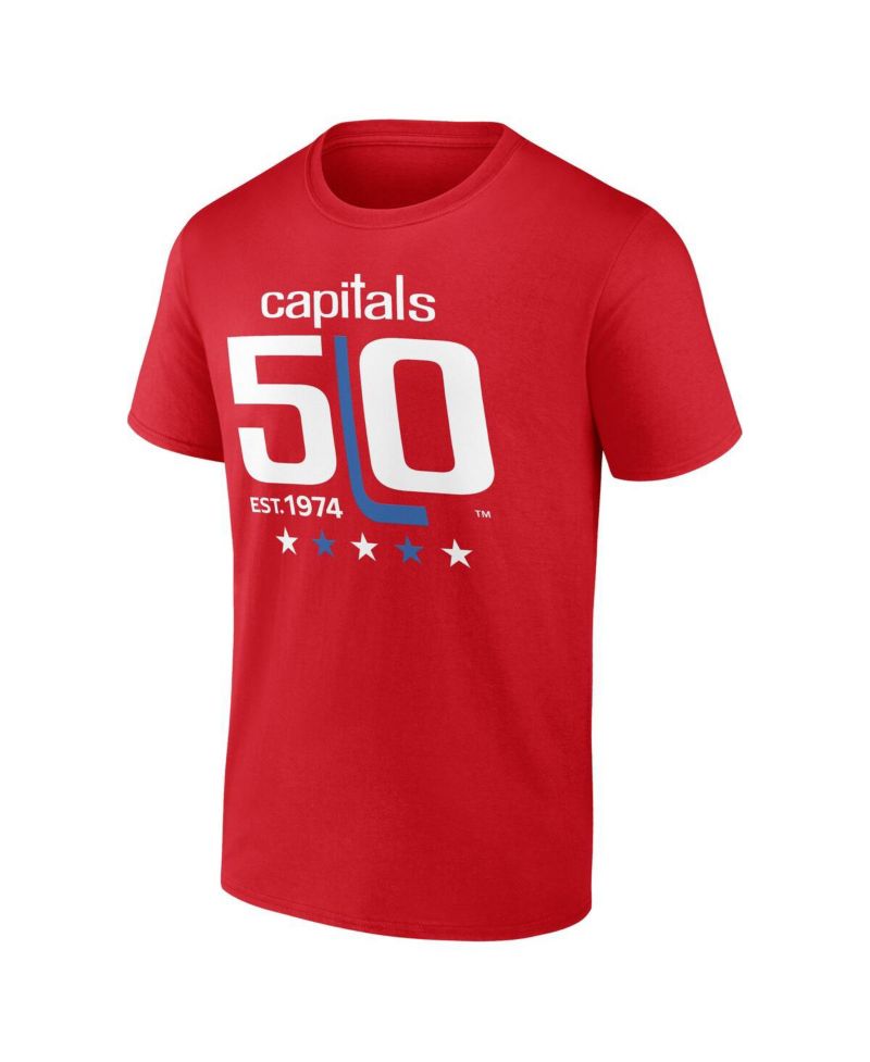 Men's Red Washington Capitals 50th Anniversary T-Shirt