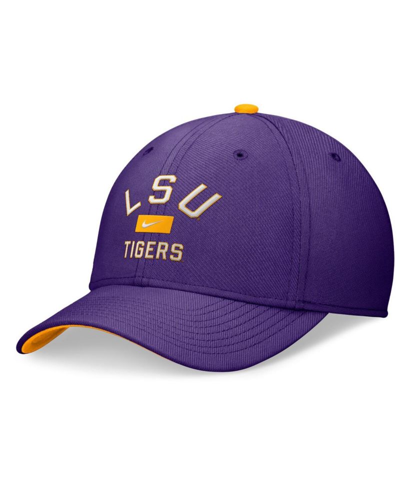 Men's Purple LSU Tigers Primetime Rise Swoosh Flex Hat