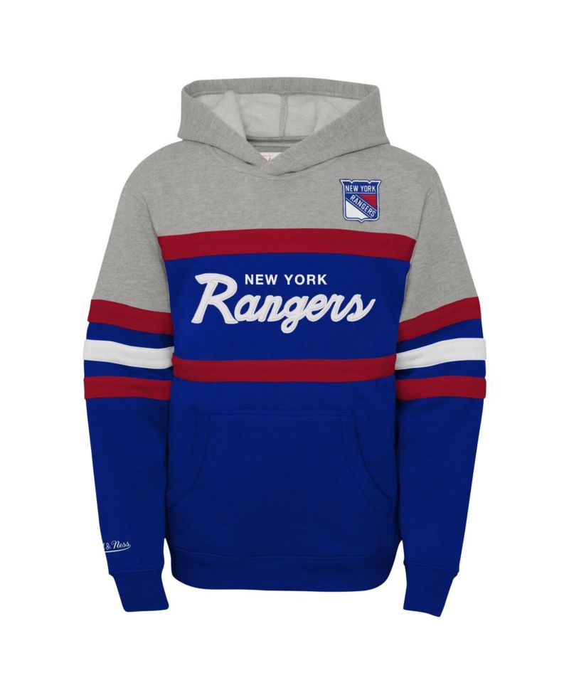 Big Boys Gray New York Rangers Head Coach Pullover Hoodie