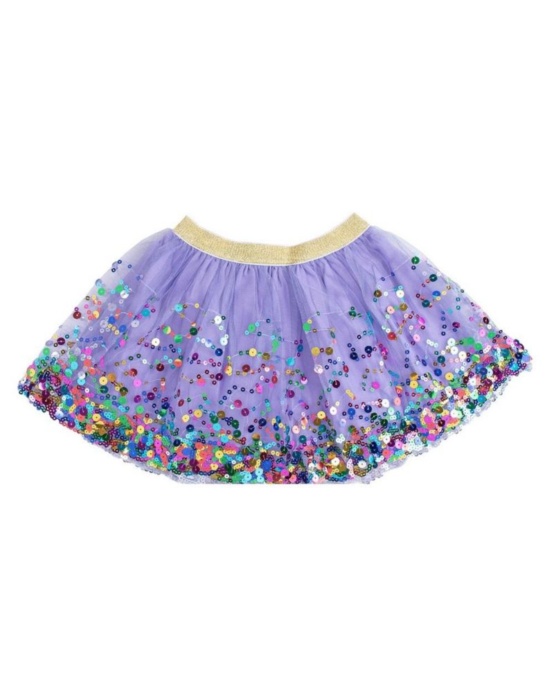 Little and Big Girls Lavender Confetti Tutu Skirts