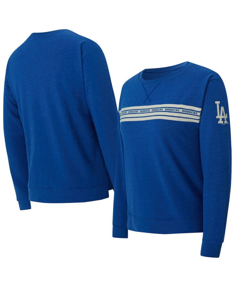 Women's Royal Los Angeles Dodgers Birch French Terry Long Sleeve T-Shirt