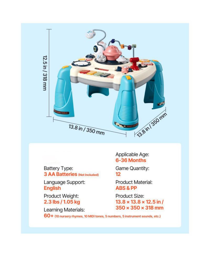 Baby Spacecraft Activity Table with Music & Lights