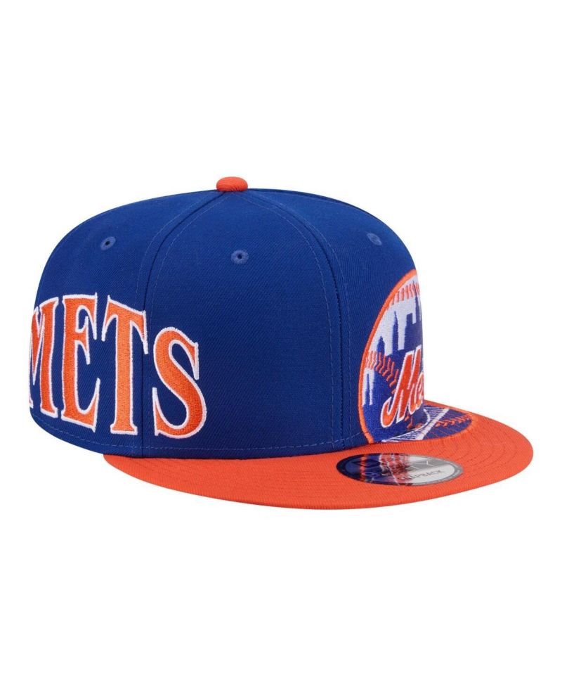 Men's Royal/Orange New York Mets Stretched Two-Tone 9FIFTY Adjustable Hat