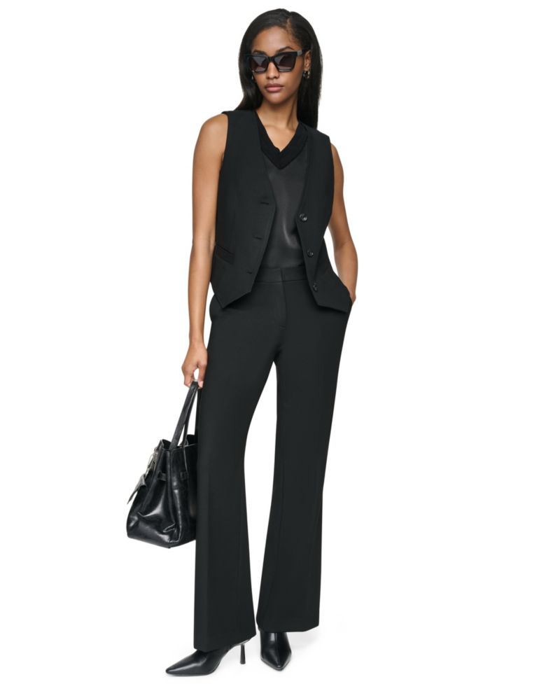 Women's Low-Rise Flare Trousers Pants