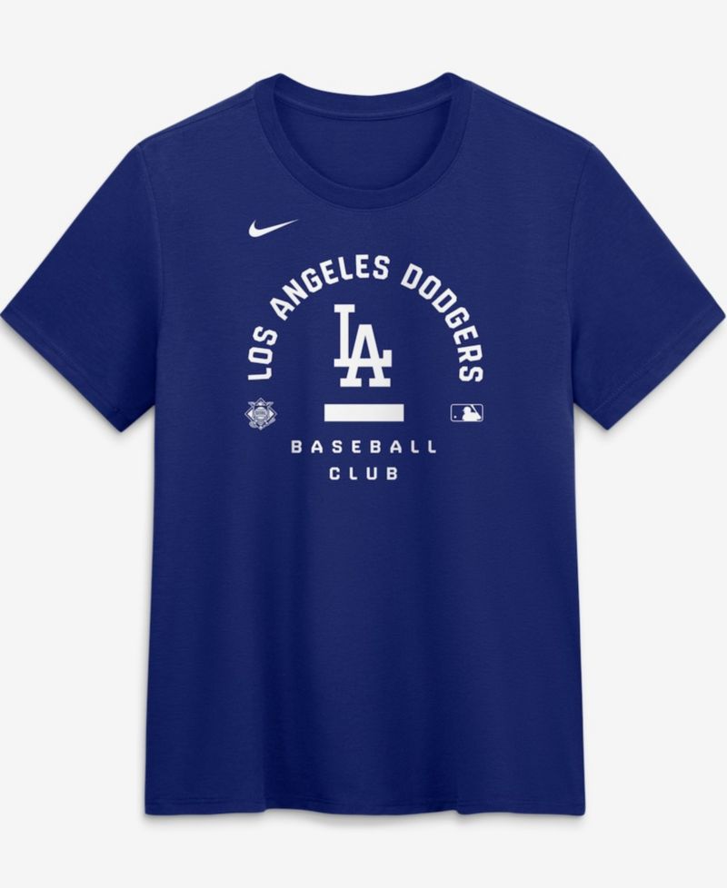 Women's Royal Los Angeles Dodgers Authentic Collection Early Work Tri-Blend Dri-FIT T-Shirt