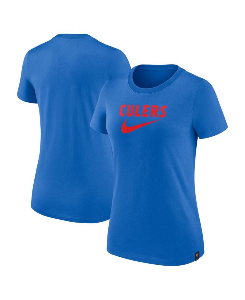 Women's Blue Barcelona Swoosh T-shirt