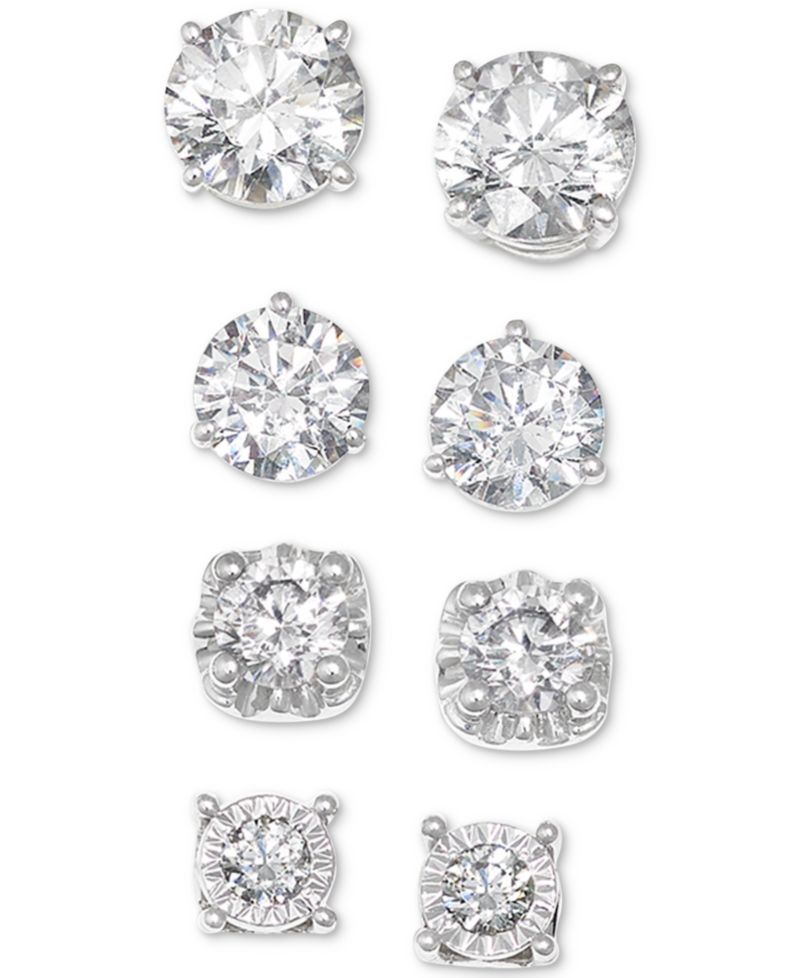 Diamond Stud Earrings (1/2 ct. t.w.) in 14k White, Yellow or Rose Gold