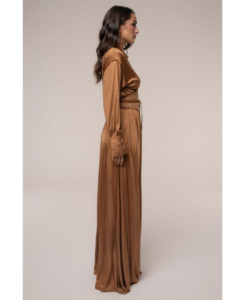Women's High Line Collar Maxi Dress