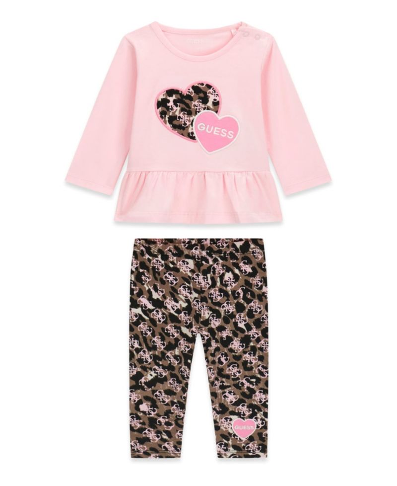 Baby Girls' Long-Sleeve Top and Legging, 2-Piece Set