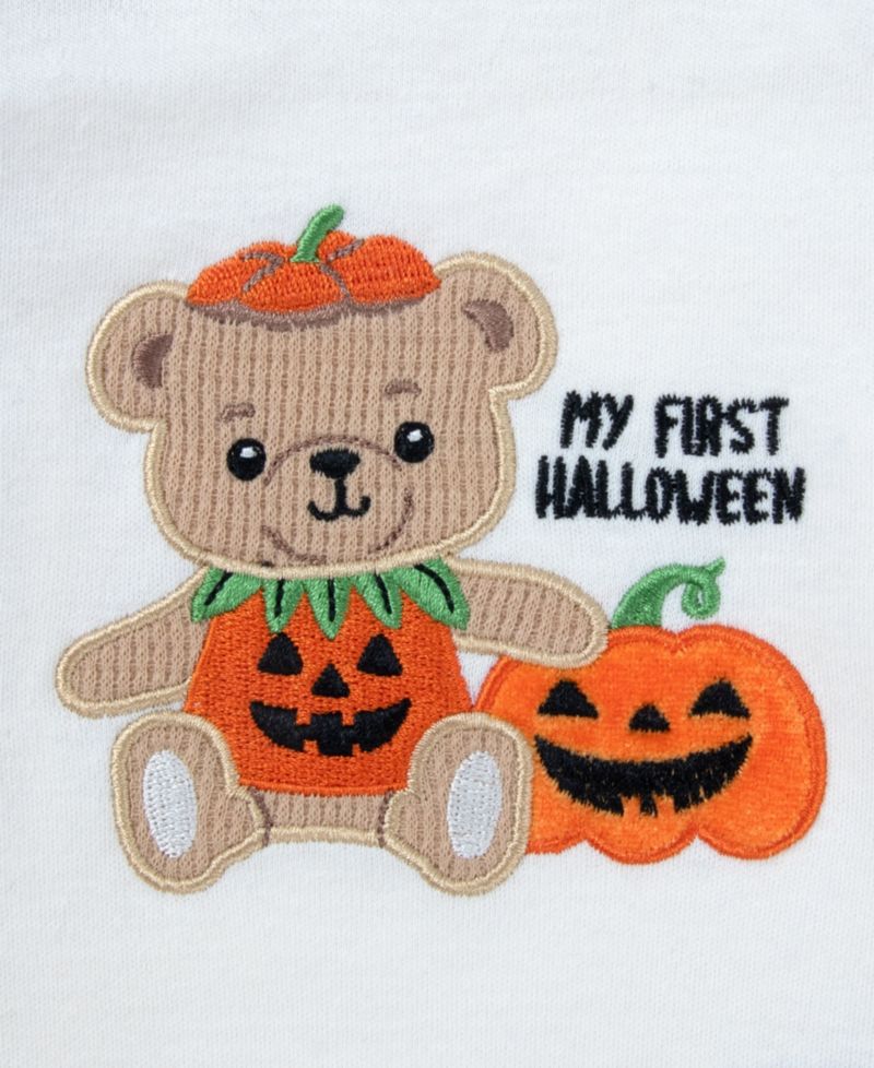 Baby Boys' My First Halloween Bear Bodysuit, Jogger Pants, Socks and Hat, 4-Piece Set